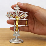 Ornate Jesus Crucifix Figurine: Elegance & Faith in One
