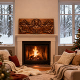 Trinity of Grace” Hand-Carved Jesus & Holy Spirit Wood Wall Art – 22.75