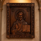 Jesus Christ Pantocrator Wood Carving