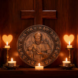 St. Francis of Assisi Patron Saint of Animals Religious Icon - Natural Wood Wall Decoration Hanging Souvenir