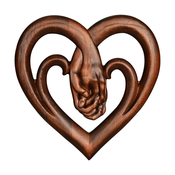 12-inch heart-shaped wood carving: carving time in the name of love - BGCOPPER