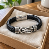 Men’s Infinity Knot Braided Bracelet – 21cm | Symbol of Loyalty & Enduring Connection