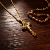 Golden St. Benedict Exorcism Cross - Blessings to you and your family