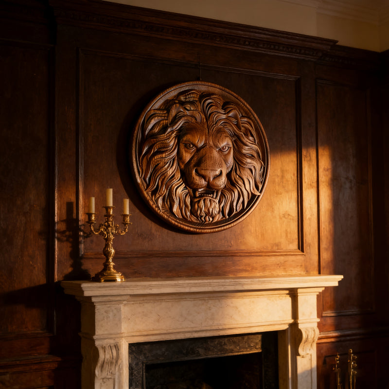 Lion Head Wooden Wall Art: Symbol of Christ the Lion of Judah
