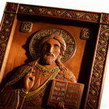 Jesus Christ Pantocrator Wood Carving