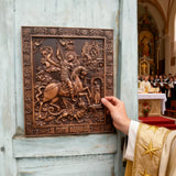 St. George the Victorious Hand-Carved Wood Icon – A Symbol of Courage & Faith