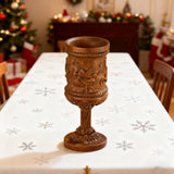 Boxwood "Last Supper" Chalice  Hand-Carved Communion Cup | Eternal Symbol of Redemption & Fellowship
