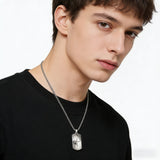 Sparkling Cross Pendant Necklace | Diamond-Set Stainless Steel Jewelry