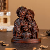 Holy Family Round Wooden Tabletop Ornament