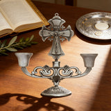 Jesus Cross Candelabra: Faith in Every Glow