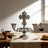 Jesus Cross Candelabra: Faith in Every Glow