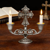 Jesus Cross Candelabra: Faith in Every Glow