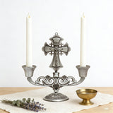 Jesus Cross Candelabra: Faith in Every Glow
