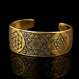 Handcrafted Metatron’s Cube Sacred Geometry Bracelet – S925 Sterling Silver / Copper