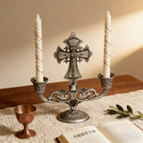 Jesus Cross Candelabra: Faith in Every Glow