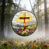 Cross Stained Glass Suncatcher: Where Light Meets Faith
