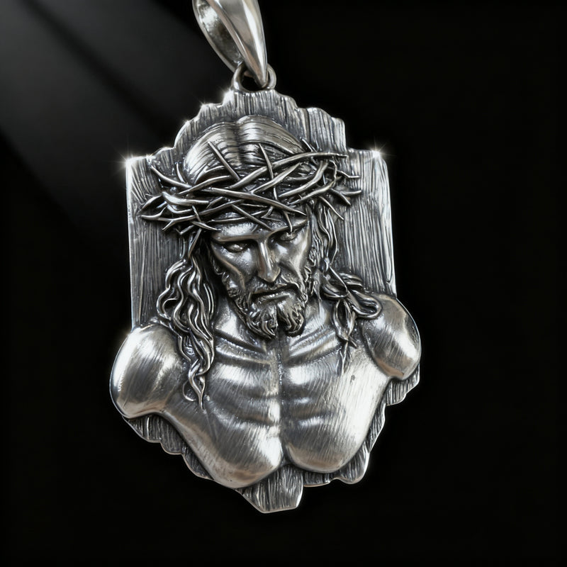 The Crown of Thorns Covenant - S925 Sterling Silver Christian Pendant, A Sacred Reminder of Sacrifice and Redemption