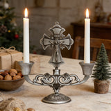 Jesus Cross Candelabra: Faith in Every Glow