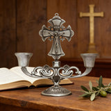 Jesus Cross Candelabra: Faith in Every Glow