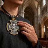 S925 sterling silver double-sided Jesus and Virgin Mary necklace