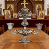 Jesus Cross Candelabra: Faith in Every Glow