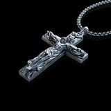 New Titanium/S925K Silver Trinity Cross Necklace