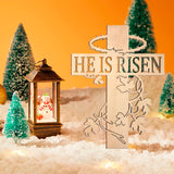 2022 New Easter Wooden Pendant he is risen