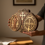 St. Benedict's Exorcism Medal Christian Exorcism Plaque - Wall Decor