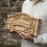 Bless Our Home Solid Wood Family Plaque