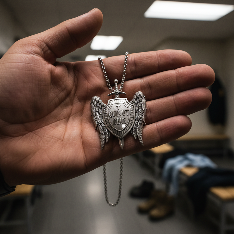 St Michael's Archangel Shield Necklace,The Patron Saint of