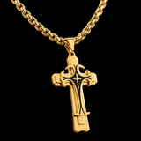 Triple Stainless Steel Cross Necklace