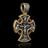 S925 Sliver Passion of Christ and St. George Silver Pendant