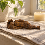 Hand-Carved Sleeping Saint Joseph Wooden Statue – Catholic Religious Home Decor, Prayer & Faith Gift