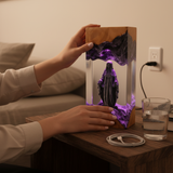 Virgin Mary Resin & Wood Night Light Ornament (Plug-in Version)