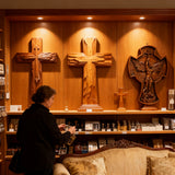 Archangel Michael Solid wood carving gift - Hand carved from a whole piece of wood