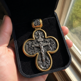 S925 Sliver Handcrafted Double-Sided Redemption: Archangel Michael Guardian Cross Pendant