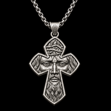 S925 Sterling Silver Jesus Crown of Thorns Cross Pendant Necklace – Christian Faith Jewelry for Men
