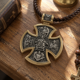 S925 sterling silver double-sided Jesus and Virgin Mary necklace