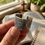 Archangel Metatron Life Angel Seal Adjustable Ring Solomon Kabbalah Amulet