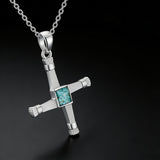 St. Brigid's Cross Turquoise Necklace – Celtic Heritage & Natural Beauty