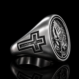 925K Sterling Silver Praying Hands Ring - Christian Symbol of Faith and Devotion