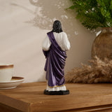 Handcrafted and Hand-Painted Beechwood Desktop Ornament: Sacred Heart of Jesus