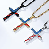 American Flag Cross Necklace