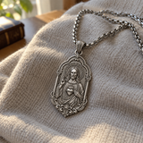 S925 Sterling Silver Sacred Heart of Jesus Pendant Necklace – Catholic Christian Faith Jewelry