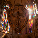 Guardian Michael Wood Carving - Handcrafted Spiritual Shield & Heirloom Gift