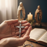 S925K Sandblasted Silver Jesus Crucifix Pendant