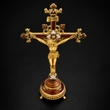 Hand-Painted Metal Jesus Christ Crucifix: Sacred Home Decor