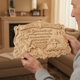 "Jesus, I Trust in You" - Handcrafted Solid Wood Religious Plaque with John 3:16 Eternal Promise