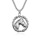 Lucky Horseshoe Head Stainless Steel Necklace