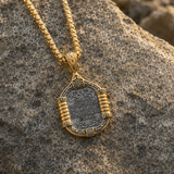 Handmade S925K Silver Madonna Holding Child Necklace